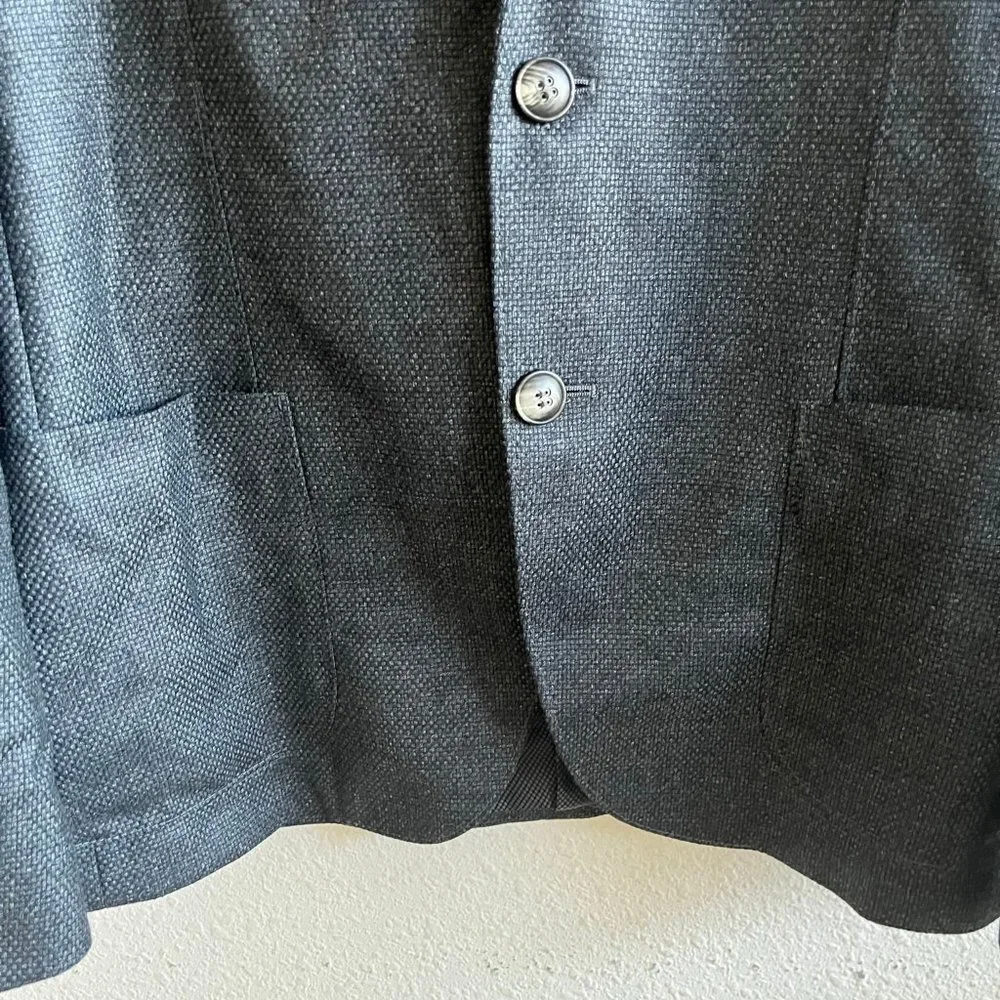 Giorgio Armani Men's Dark Grey Upton Jacket Blazer Size 40R Made in Italy